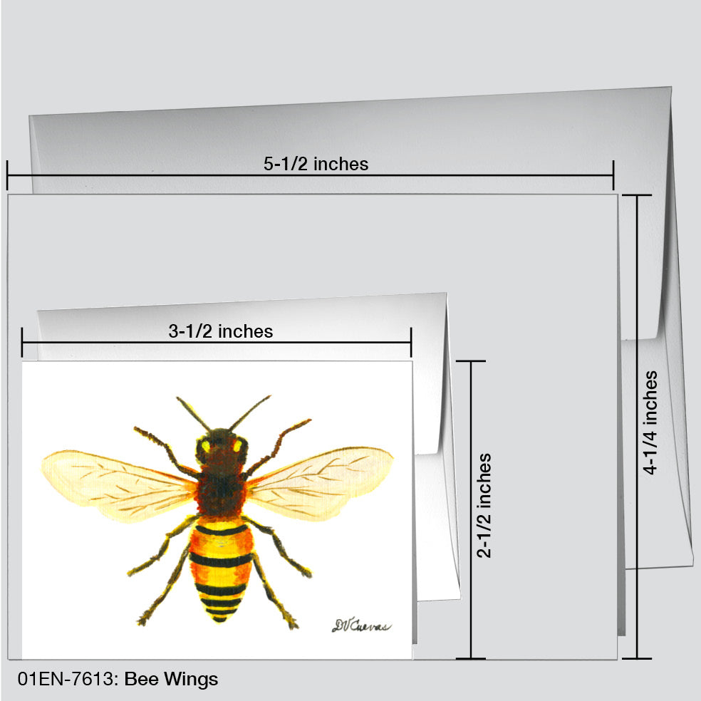 Bee Wings, Greeting Card (7613)