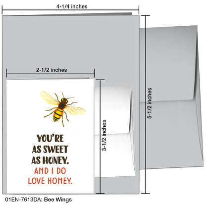 Bee Wings, Greeting Card (7613DA)