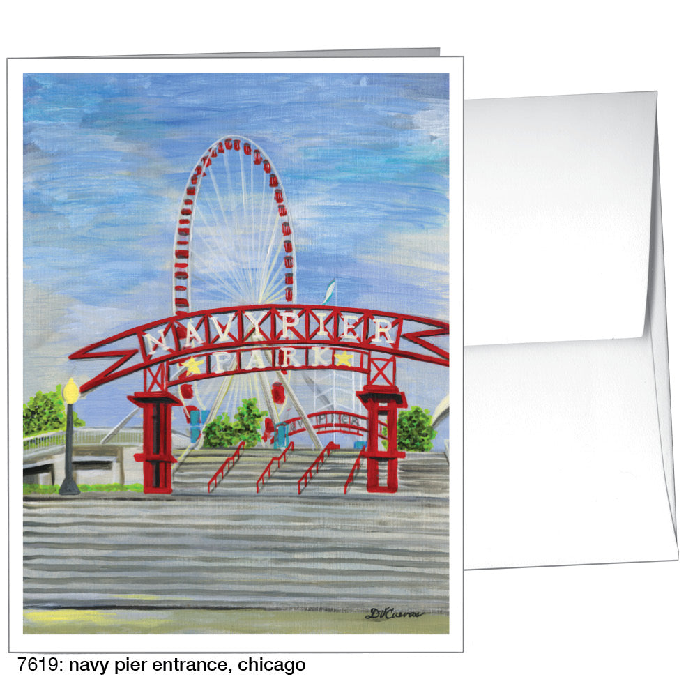 Navy Pier Entrance, Chicago, Greeting Card (7619)