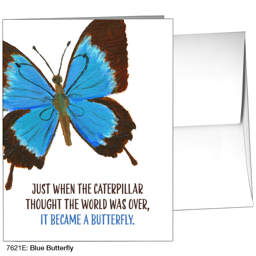 Blue Butterfly, Greeting Card (7621E)