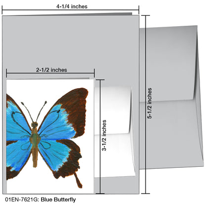 Blue Butterfly, Greeting Card (7621G)