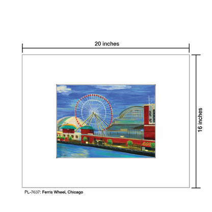 Ferris Wheel, Chicago, Print (#7637)