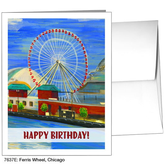 Ferris Wheel, Chicago, Greeting Card (7637E)