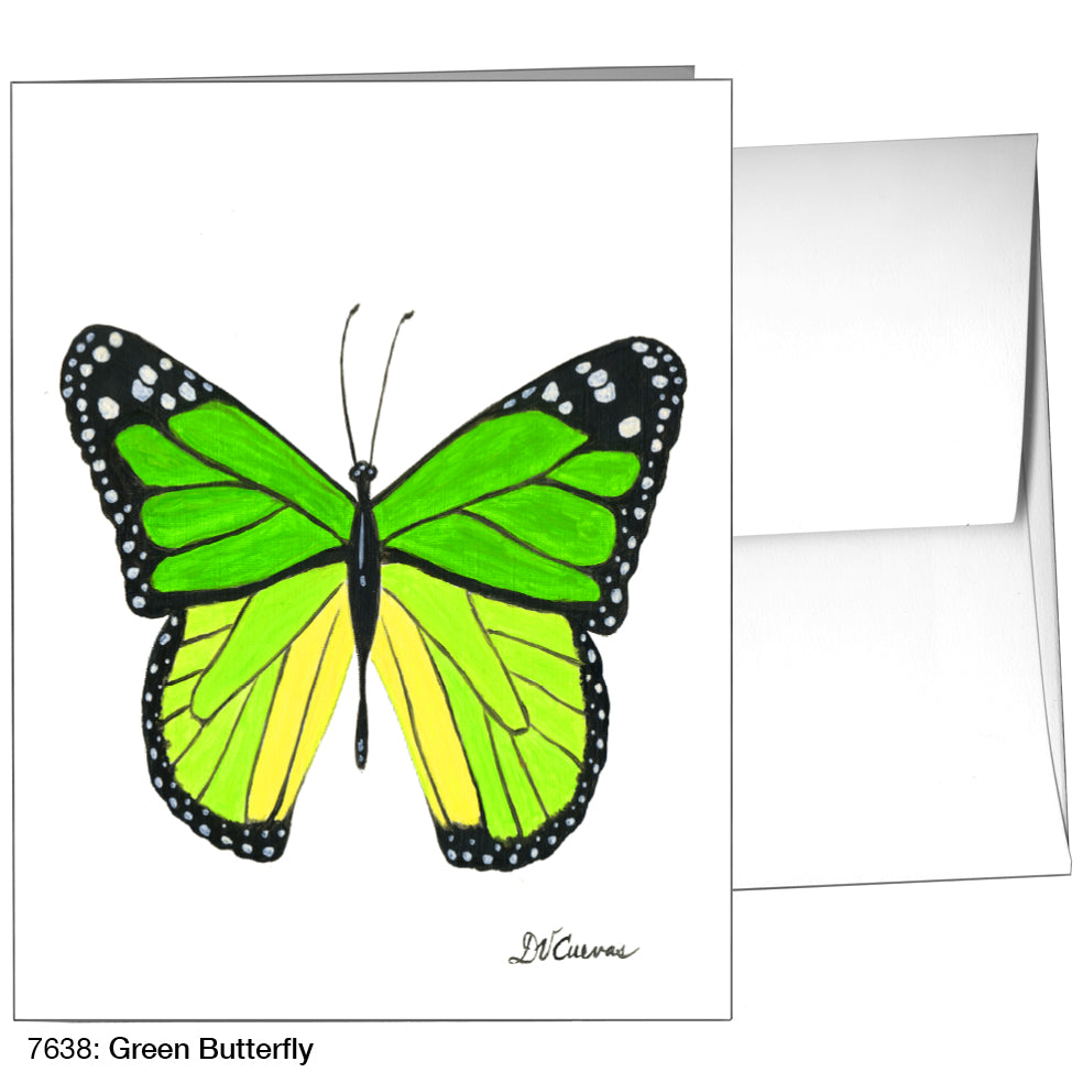 Green Butterfly, Greeting Card (7638)
