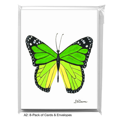 Green Butterfly, Greeting Card (7638)