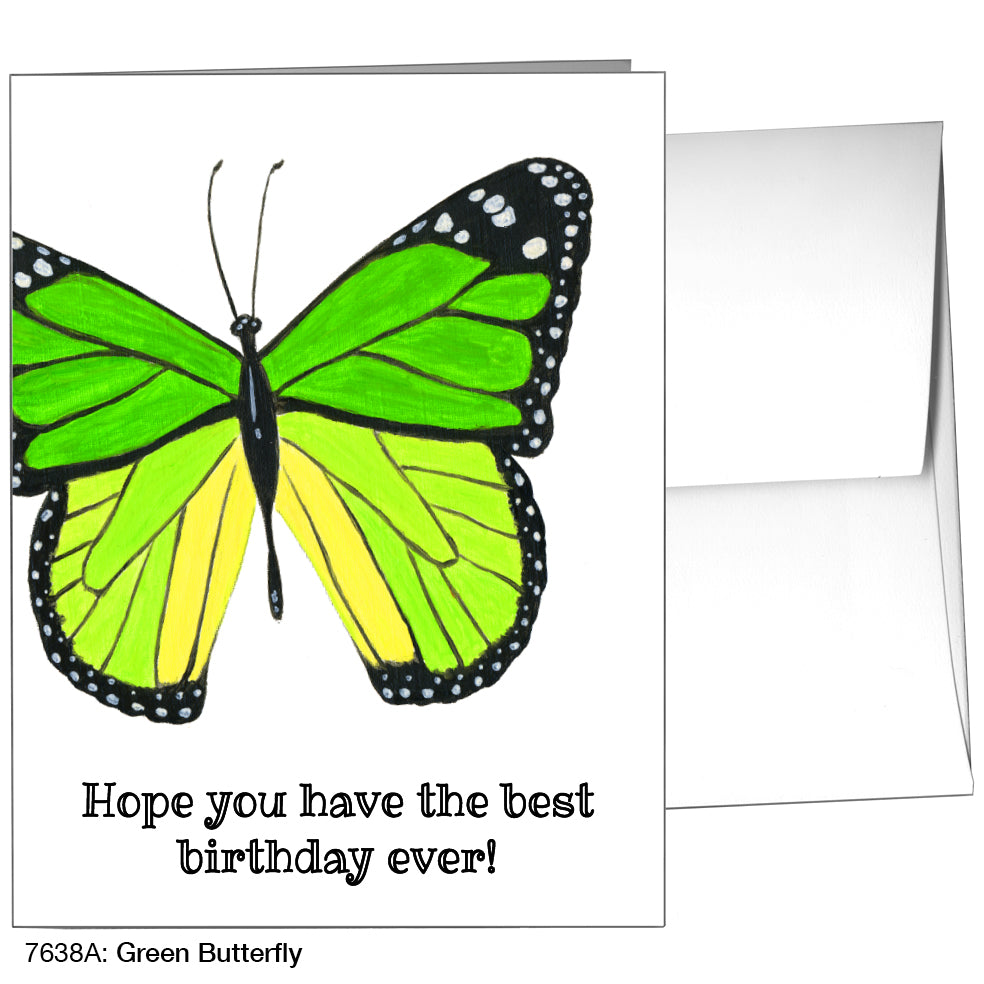 Green Butterfly, Greeting Card (7638A)