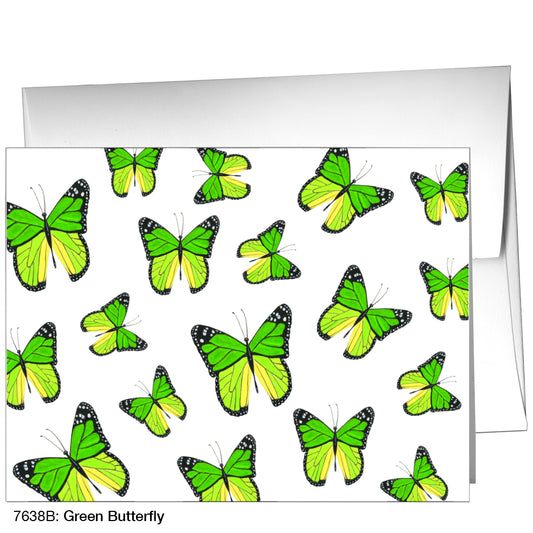 Green Butterfly, Greeting Card (7638B)