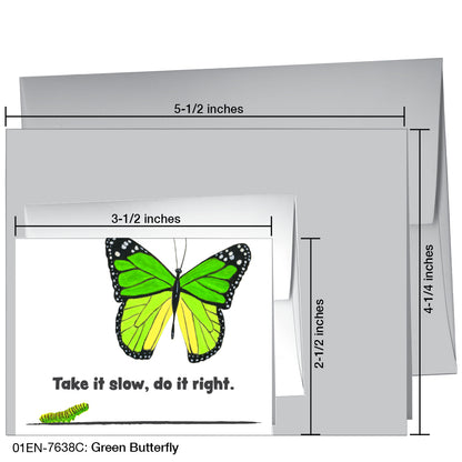 Green Butterfly, Greeting Card (7638C)