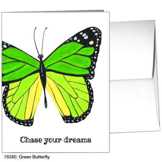 Green Butterfly, Greeting Card (7638E)