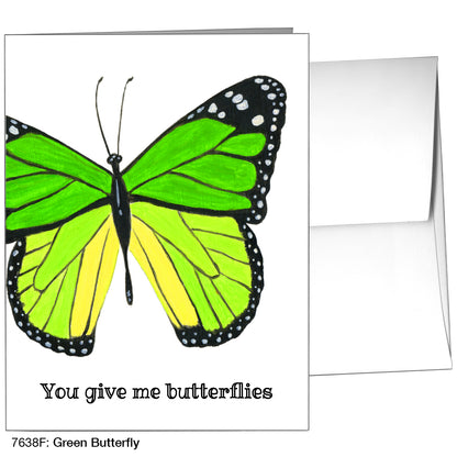 Green Butterfly, Greeting Card (7638F)