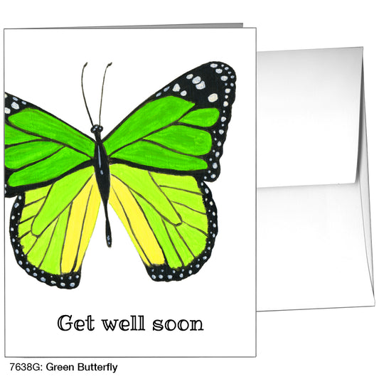 Green Butterfly, Greeting Card (7638G)