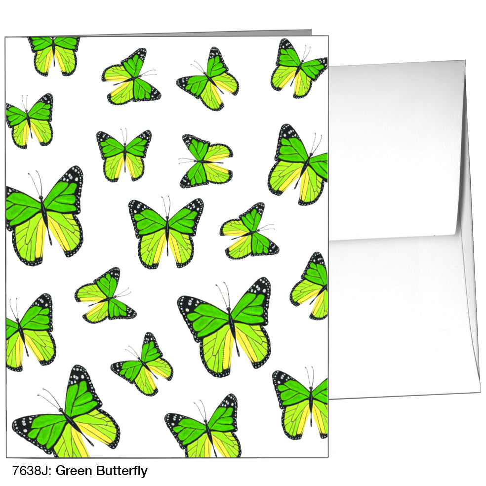 Green Butterfly, Greeting Card (7638J)