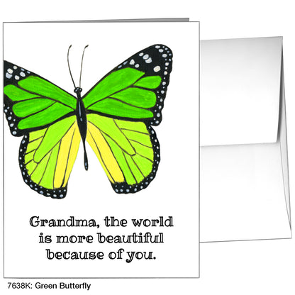 Green Butterfly, Greeting Card (7638K)