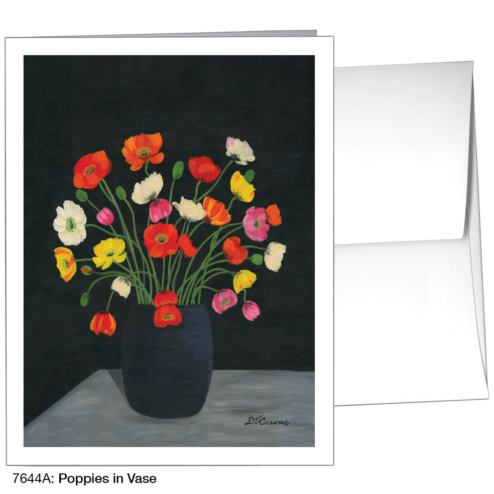 Poppies In Vase, Greeting Card (7644A)