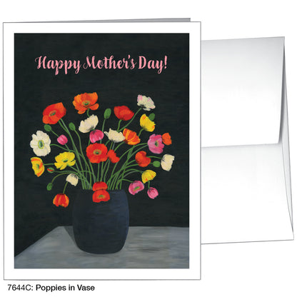 Poppies In Vase, Greeting Card (7644C)