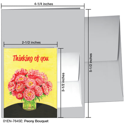 Peony Bouquet, Greeting Card (7645E)