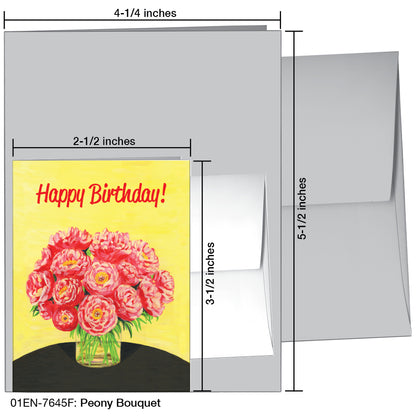 Peony Bouquet, Greeting Card (7645F)