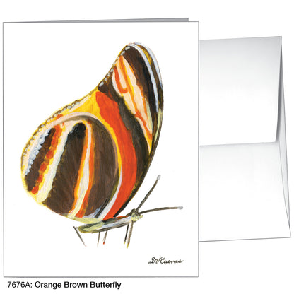 Orange Brown Butterfly, Greeting Card (7676A)