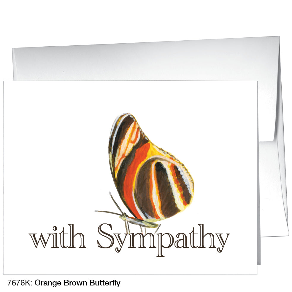 Orange Brown Butterfly, Greeting Card (7676K)