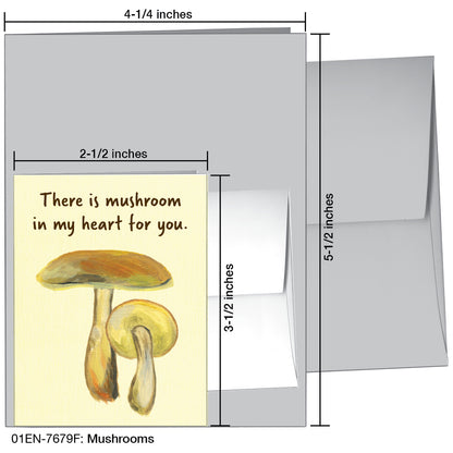 Mushrooms, Greeting Card (7679F)