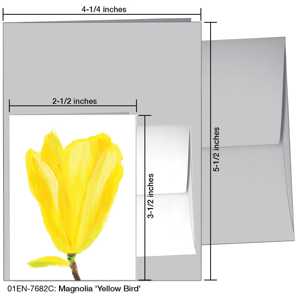 Magnolia "Yellow Bird", Greeting Card (7682C)