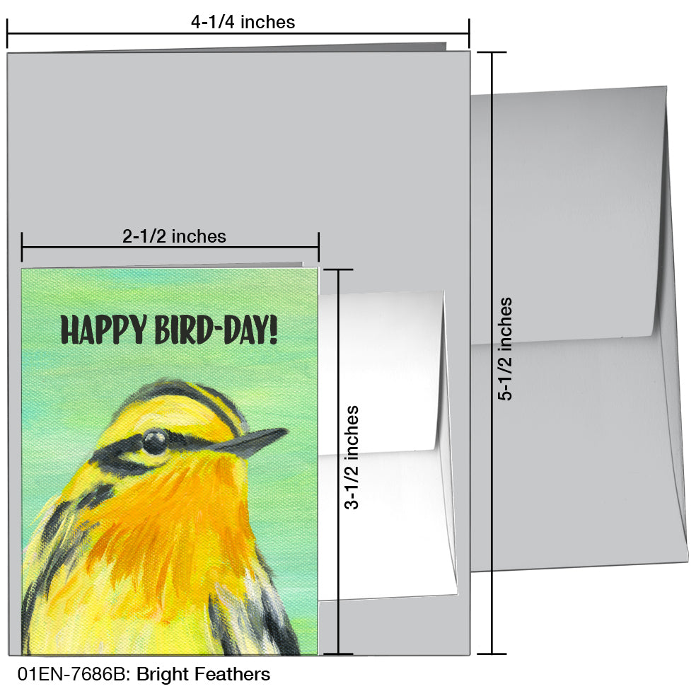 Bright Feathers, Greeting Card (7686B)