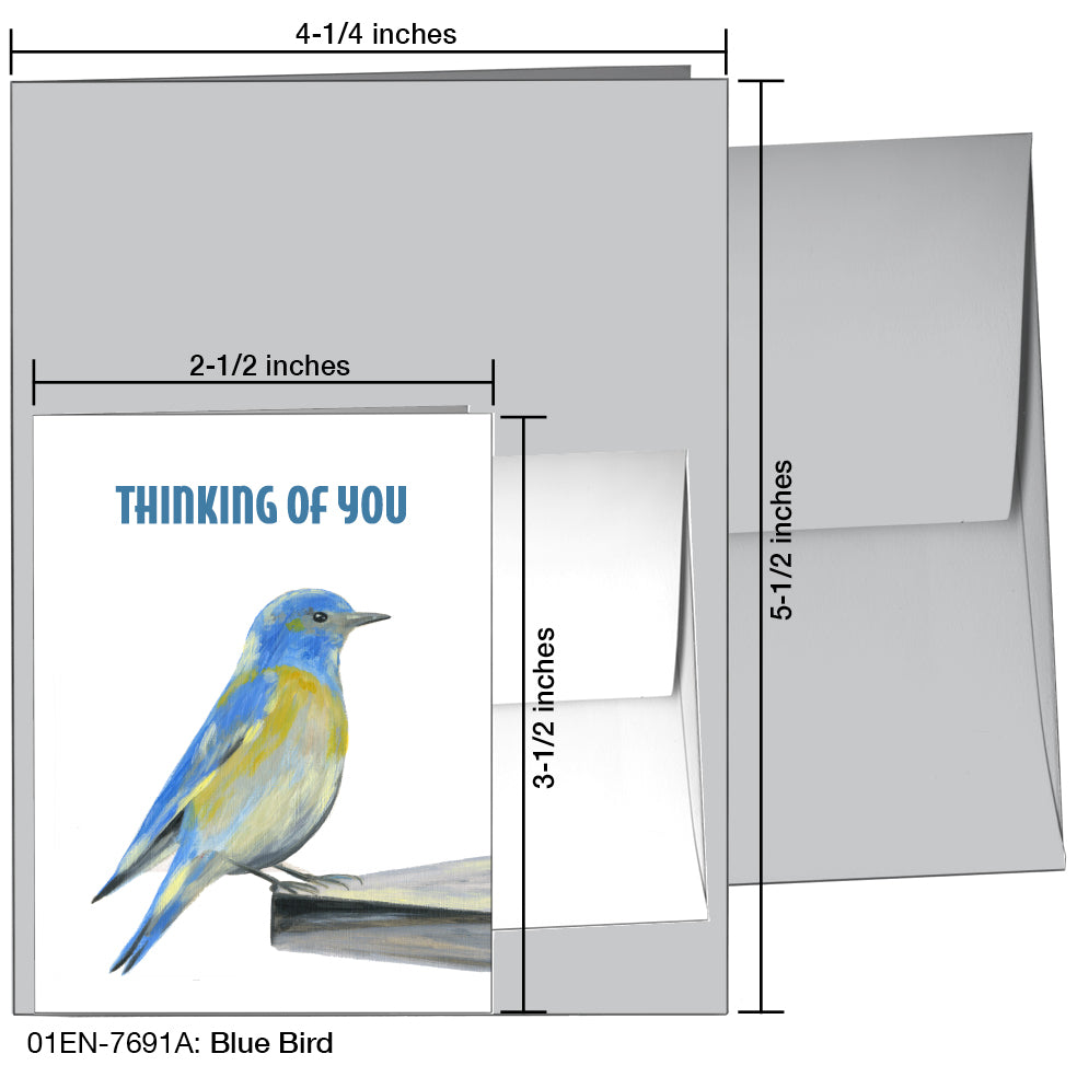 Blue Bird, Greeting Card (7691A)