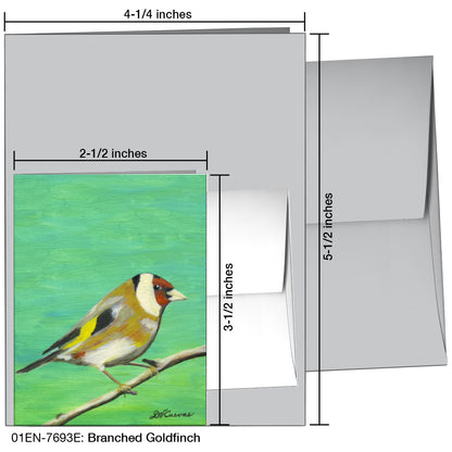 Branched Goldfinch, Greeting Card (7693E)