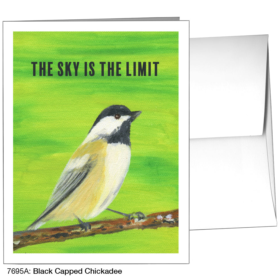 Black Capped Chickadee, Greeting Card (7695A)