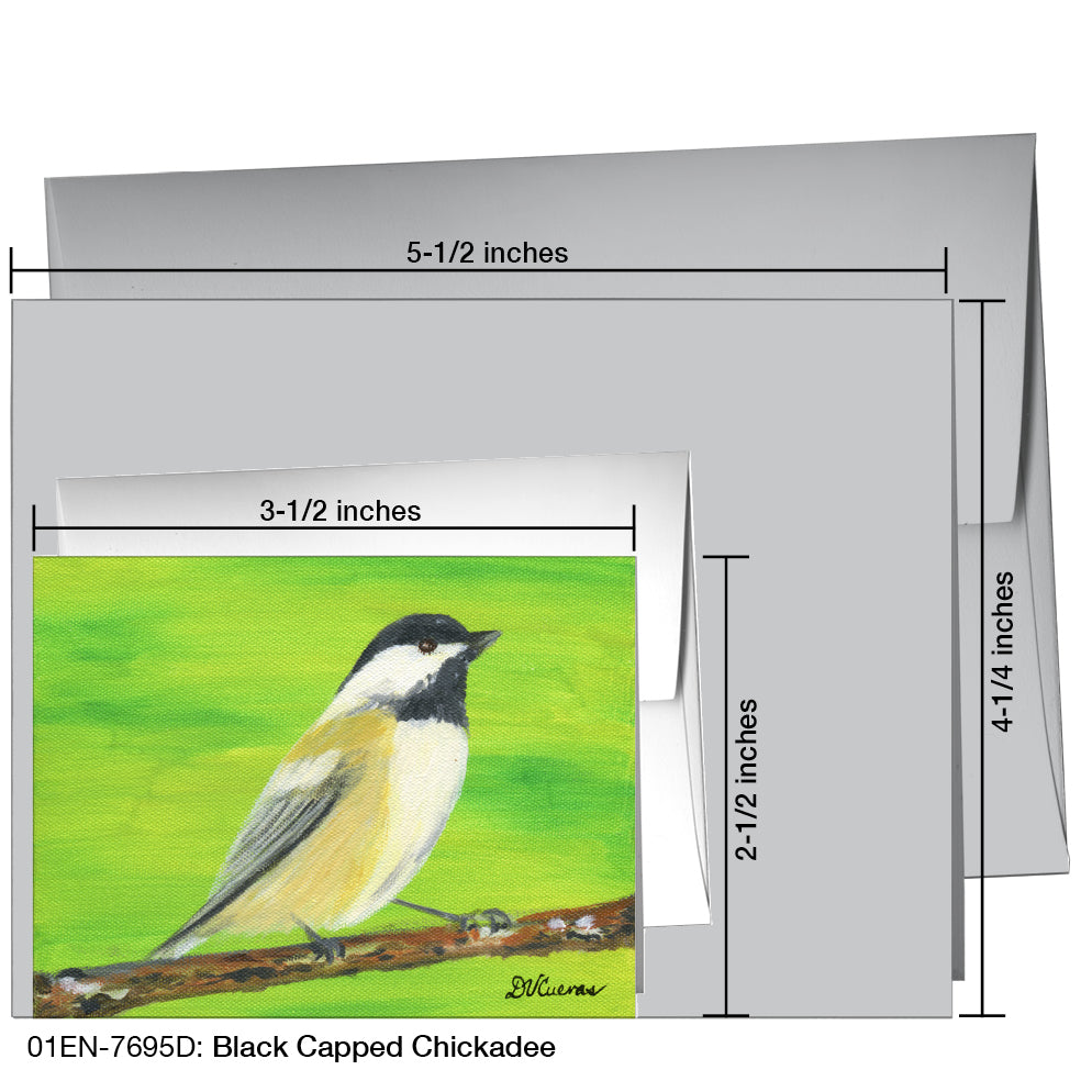 Black Capped Chickadee, Greeting Card (7695D)