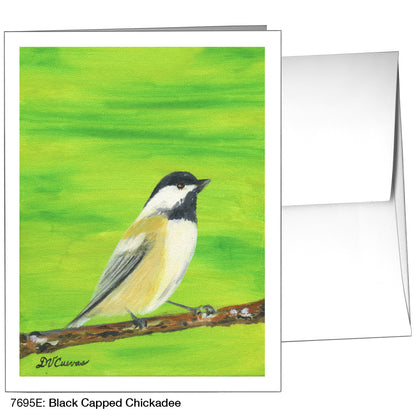 Black Capped Chickadee, Greeting Card (7695E)