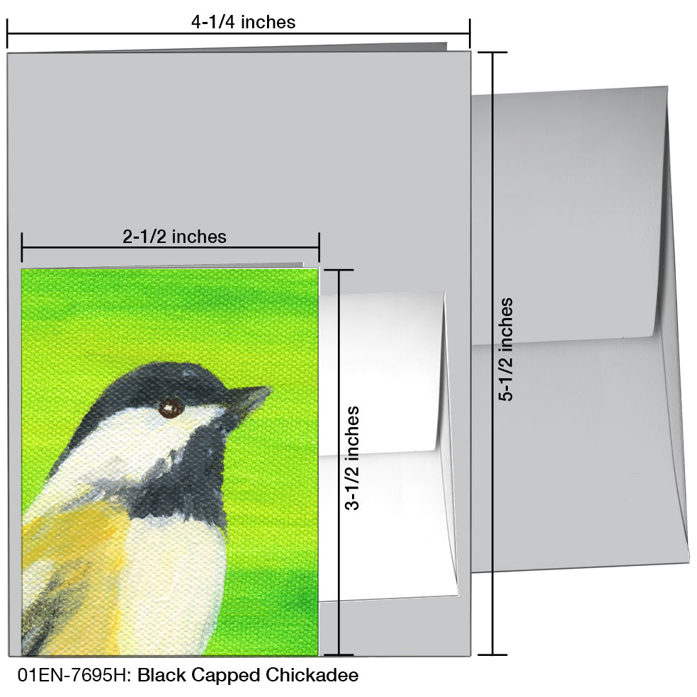 Black Capped Chickadee, Greeting Card (7695H)