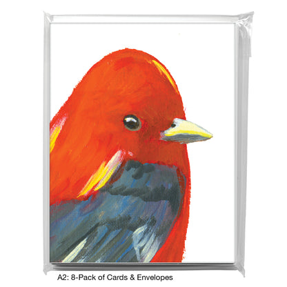 Scarlet Tenager, Greeting Card (7697E)
