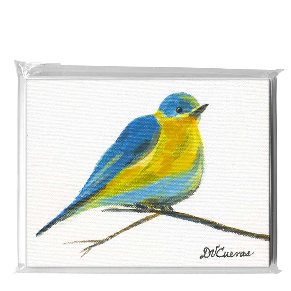 Blue Bird At Rest, Greeting Card (7699D)