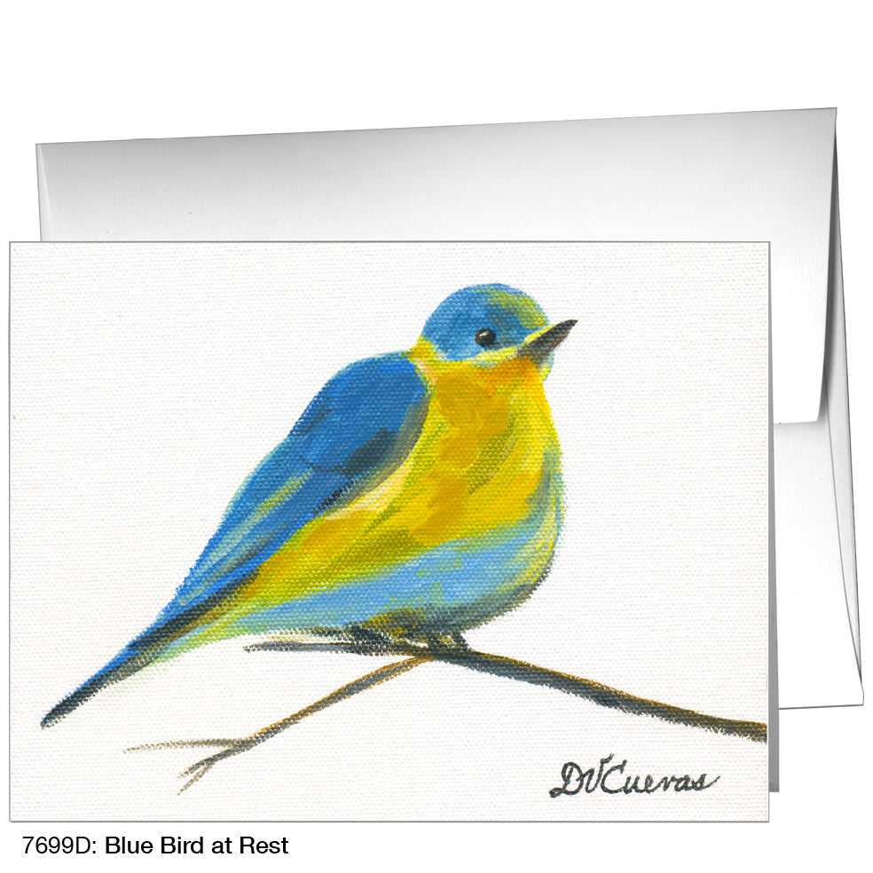 Blue Bird At Rest, Greeting Card (7699D)