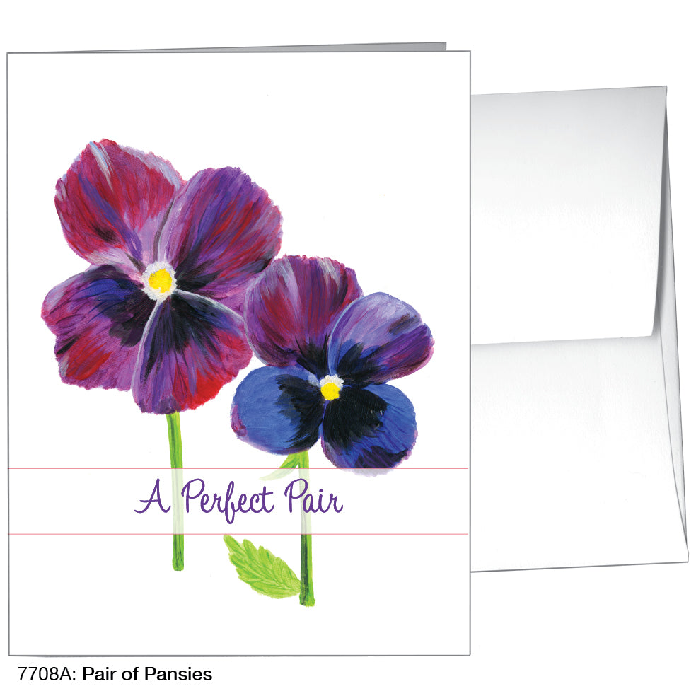 Pair Of Pansies, Greeting Card (7708A)