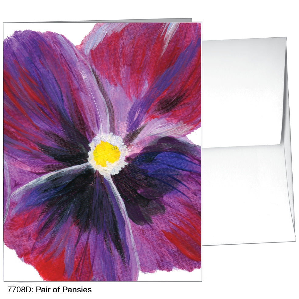 Pair Of Pansies, Greeting Card (7708D)