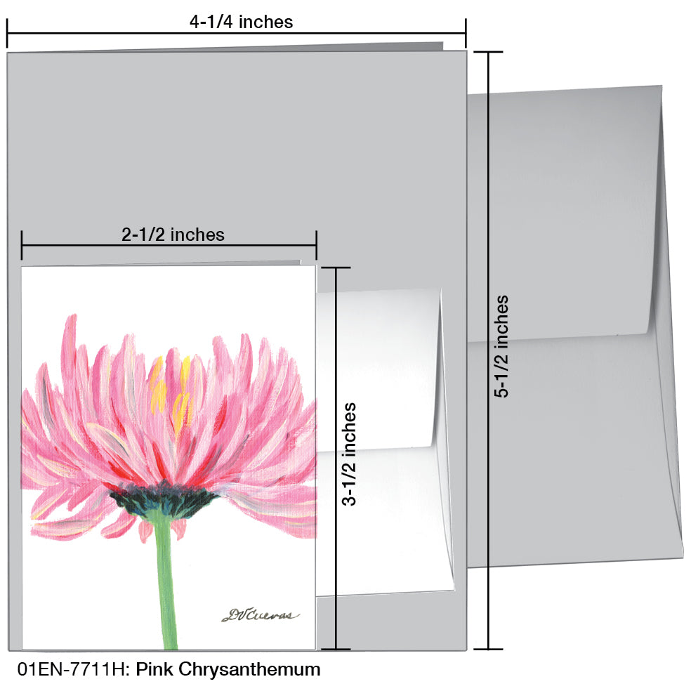 Pink Chrysanthemum, Greeting Card (7711H)
