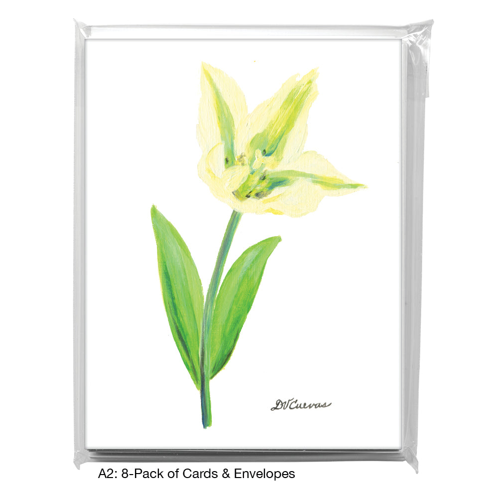 Single White Tulip, Greeting Card (7712)