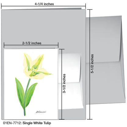 Single White Tulip, Greeting Card (7712)