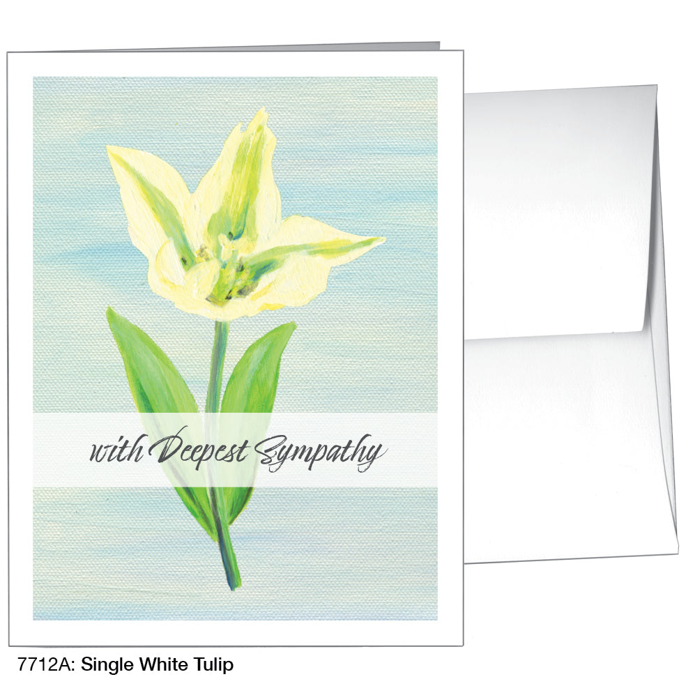 Single White Tulip, Greeting Card (7712A)