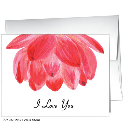 Pink Lotus Stem, Greeting Card (7719A)
