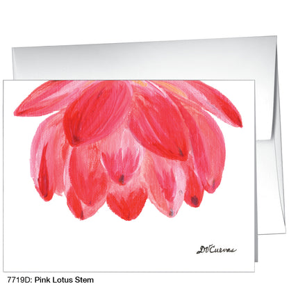 Pink Lotus Stem, Greeting Card (7719D)