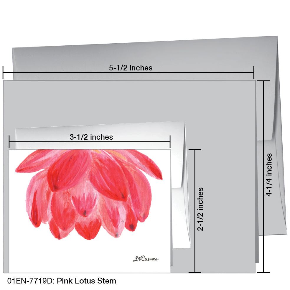 Pink Lotus Stem, Greeting Card (7719D)
