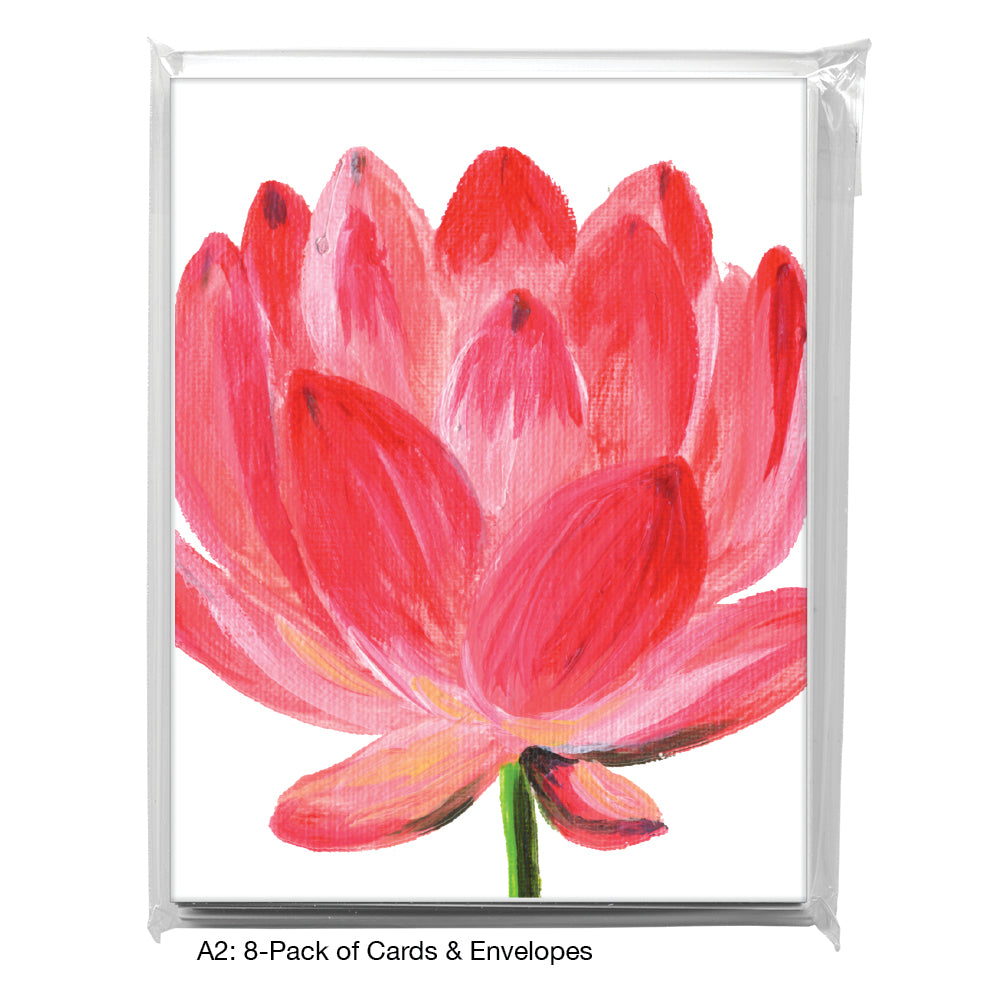 Pink Lotus Stem, Greeting Card (7719E)