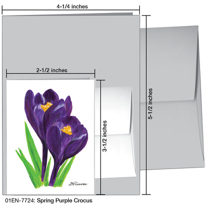 Spring Purple Crocus, Greeting Card (7724)