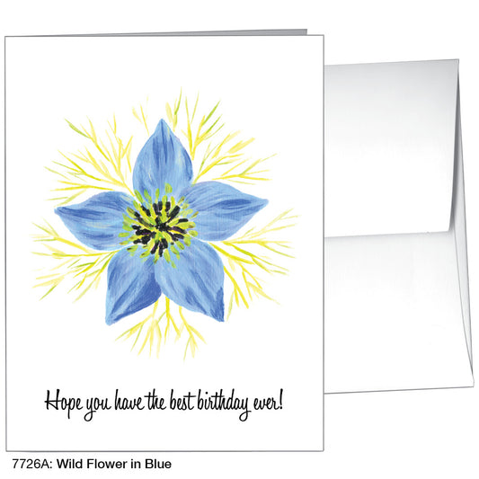 Wild Flower In Blue, Greeting Card (7726A)