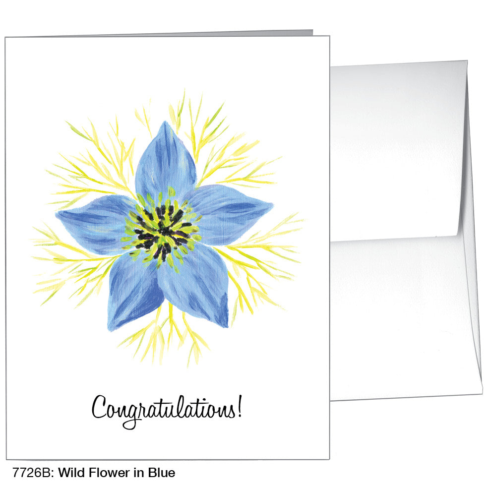 Wild Flower In Blue, Greeting Card (7726B)