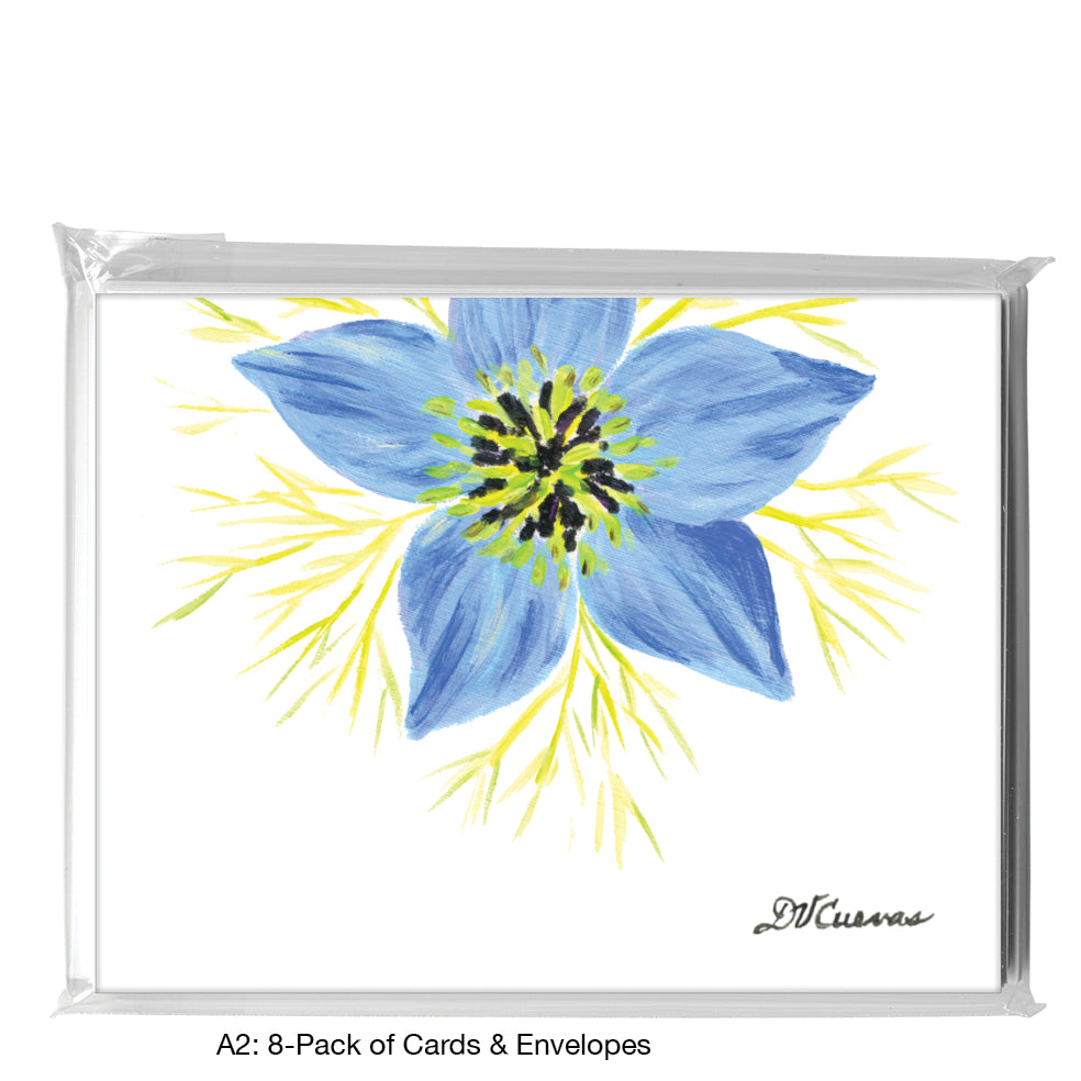 Wild Flower In Blue, Greeting Card (7726C)