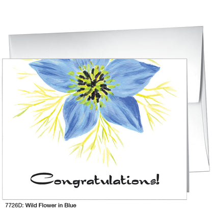 Wild Flower In Blue, Greeting Card (7726D)